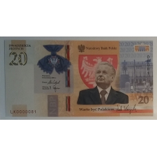 20 zł Prezydent RP Lech Kaczyński - "Warto Być Polakiem"  nr LK 0000081